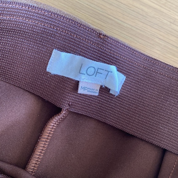 LOFT Faux Suede Leggings Medium Petite - Picture 3 of 5